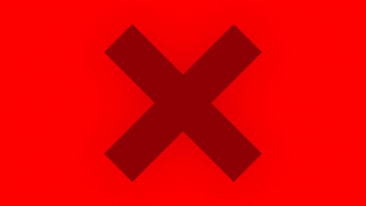 Red cross on red background with interference