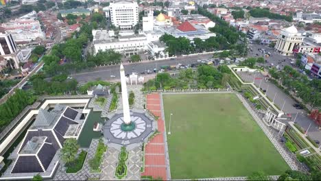 El-Monumento-A-Los-Héroes-Es-Un-Monumento-En-Surabaya,-Indonesia