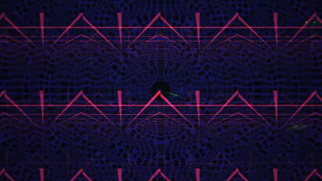 Abstract Retro Synthwave Grid Animation with Pulsing Neon Lines