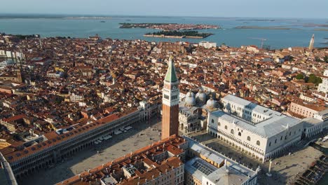 venice italy saint mark's square aerial drone footage 7