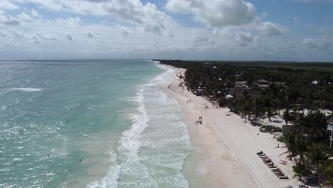 Luftaufnahme-Von-Tulum-Beach,-Mexiko