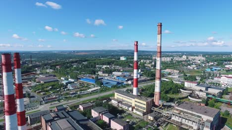 industrial plant aerial view