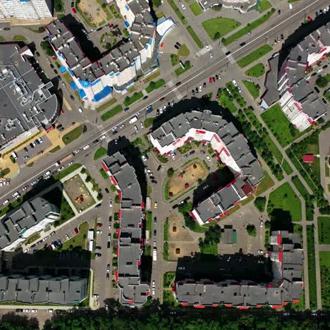 drone view of urban environment