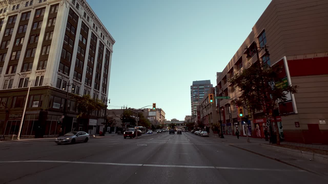 Sunset City Street Scene