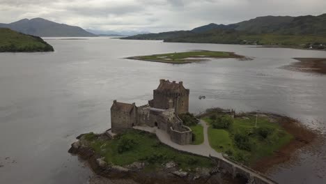 Eilean-Donan-Castle-in-Scotland-by-drone