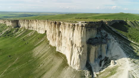 aerial view of majestic white cliffs