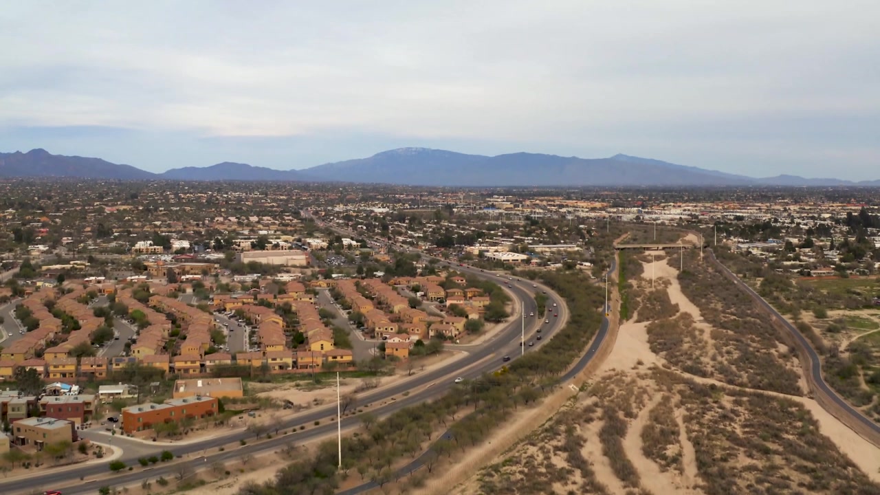 Drone view of the city