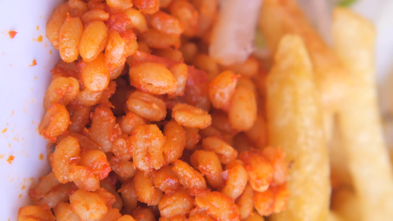 Spicy food and fries