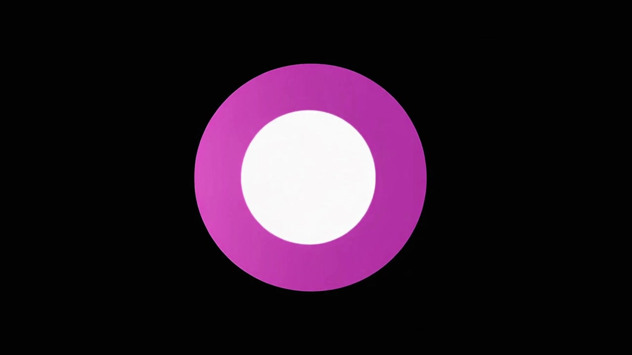 Abstract Animation of a Purple Frame Transforming into a Circle