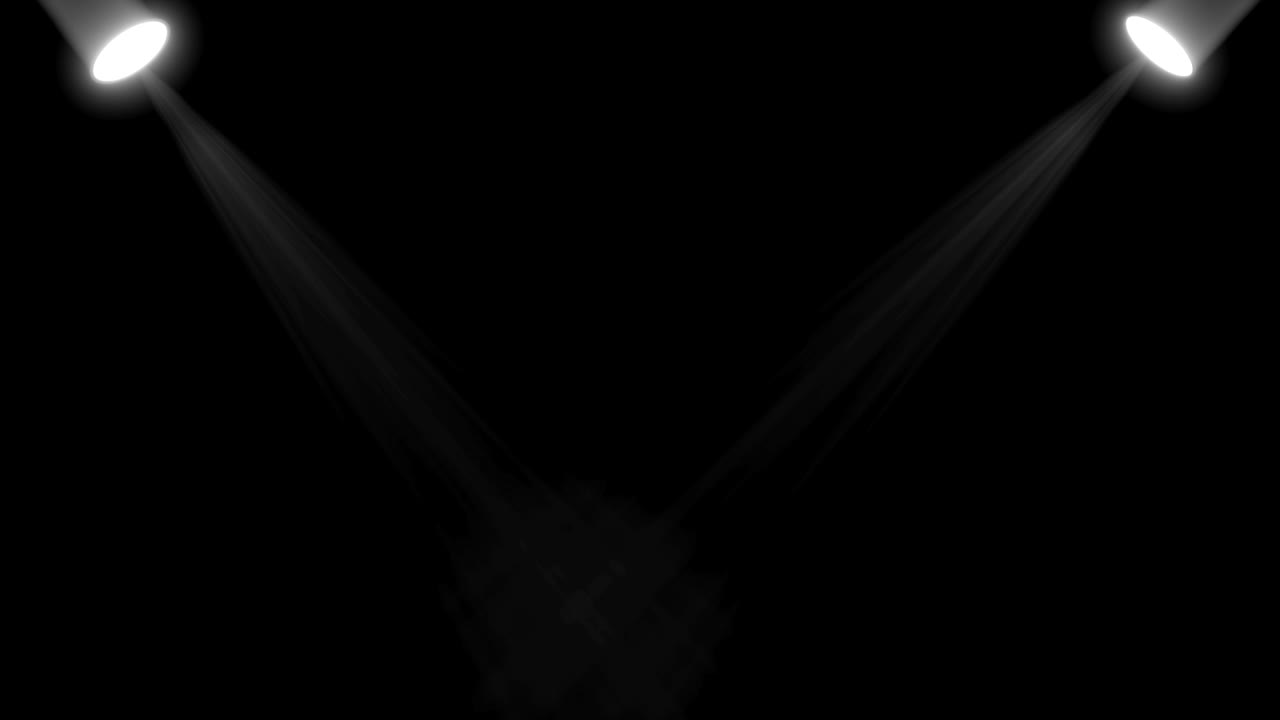 Rays of lights on black screen background animation. Beams light on stage able to loop seamless 4k