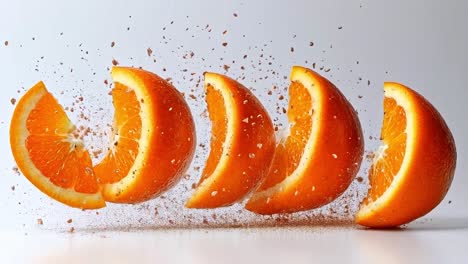 dynamic floating orange slices