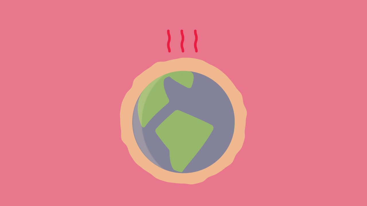 간단하고 귀여운 지구 온난화 애니메이션