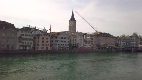 panoramic cityscape view on the old town of zurich city in switzerland