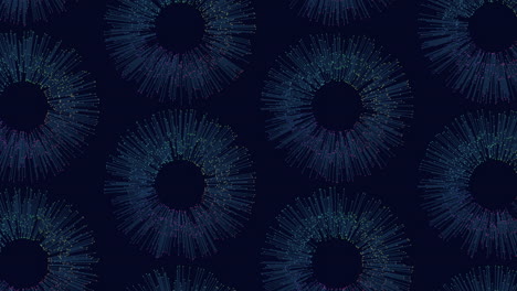 Futuristic-neon-circles-pattern-with-glitters-in-dark-galaxy