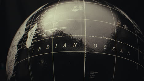close-up of a vintage-style globe