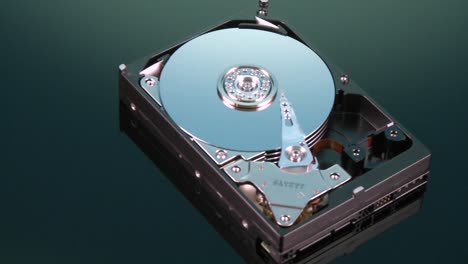 a closeup zoom image of a hard drive for a computer is displayed