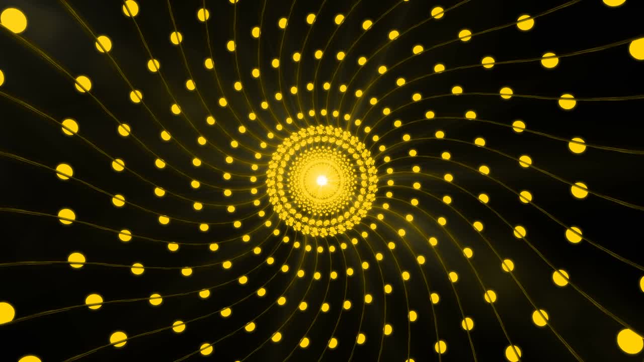 노란색 기술 루프 복도