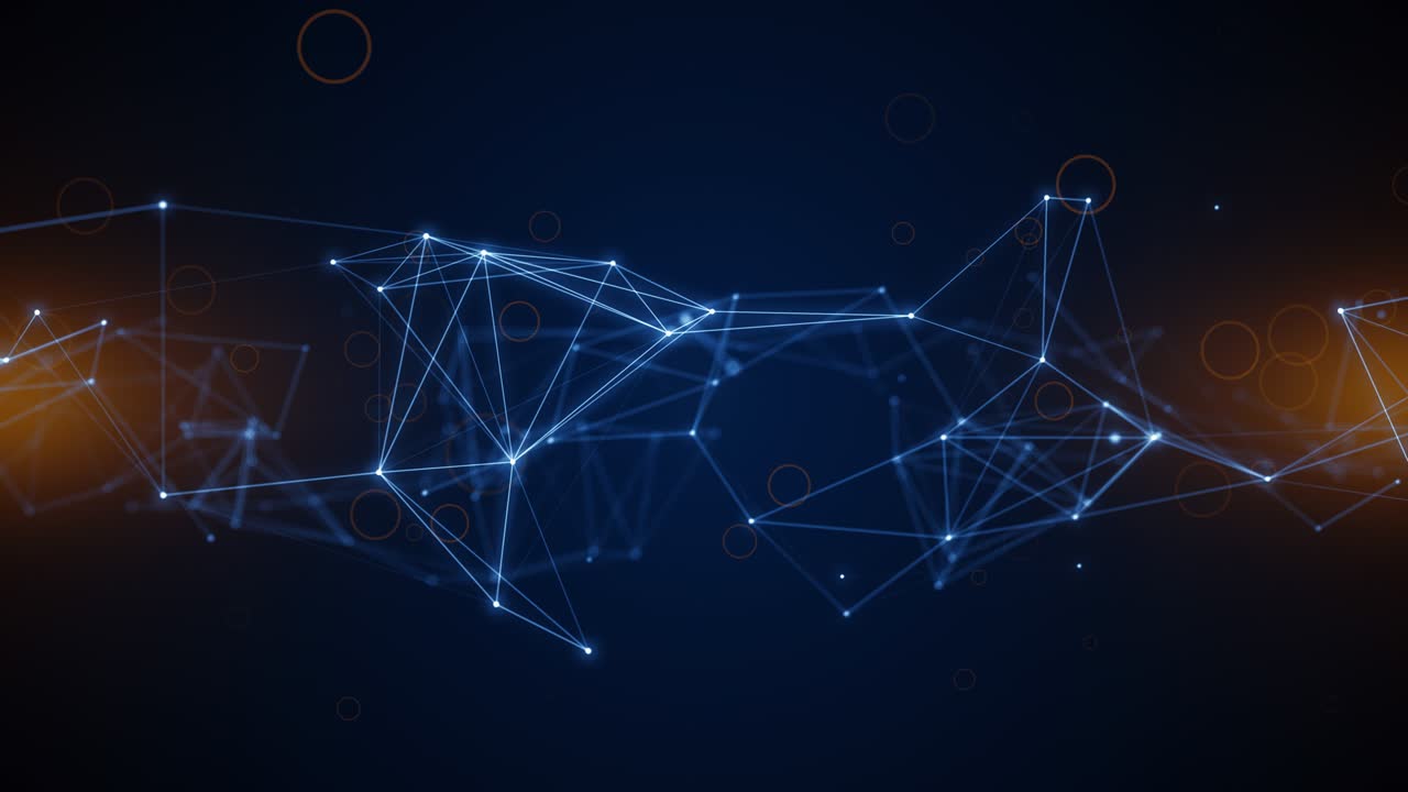 plexus abstracto de red títulos de tecnología ciencia de fondo bucle