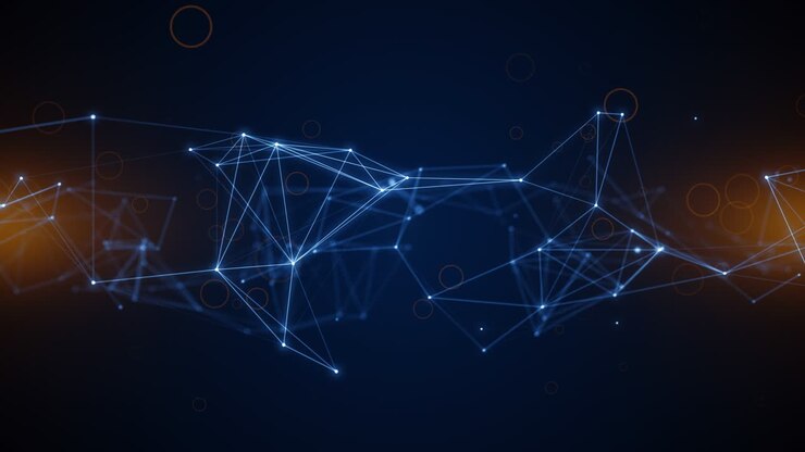 Plexus abstract network titles technology science background loop