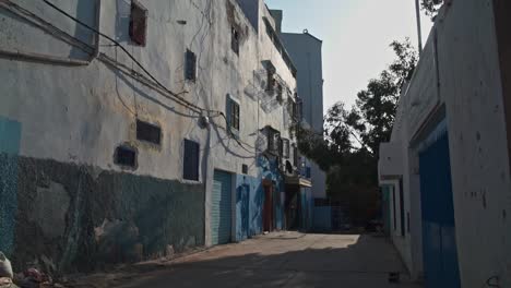 street view with sun rising in taghazout