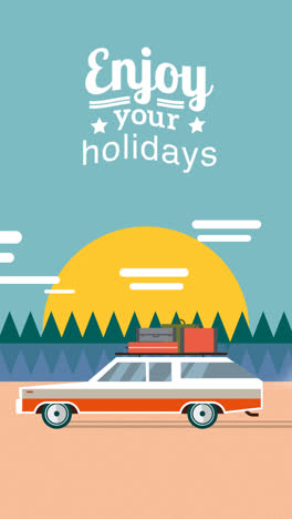 an animation of enhoy your holidays illustration