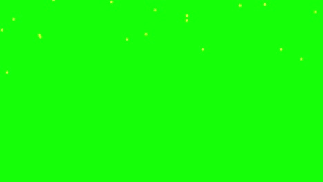 falling stars on green screen
