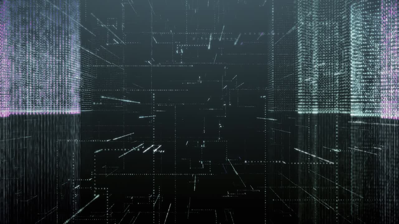 Abstract digital  cyber city background