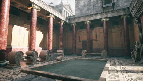 ancient roman atrium interior