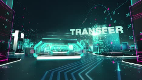intercambio descentralizado con concepto de tecnología digital hitech