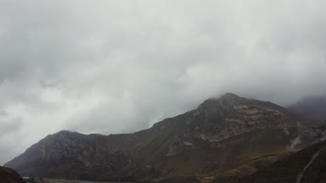 misty mountain range landscape