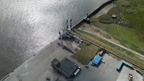 Aerial-view-of-a-gas-and-oil-unloading