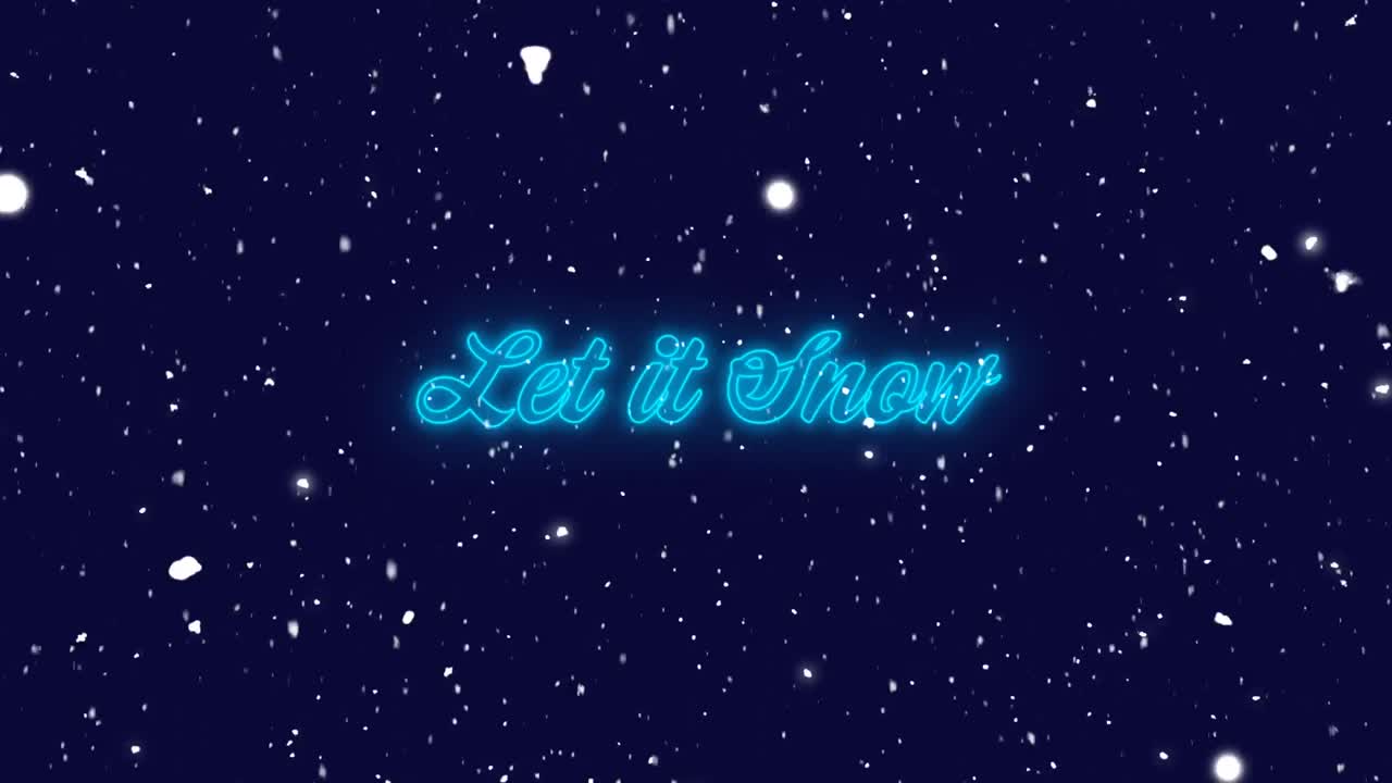 눈이 떨어지는 애니메이션 눈이 내리자 텍스트