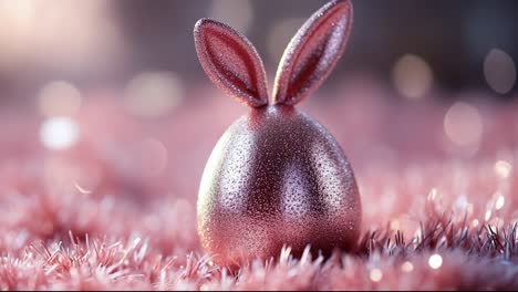 pink rose gold easter egg ornament