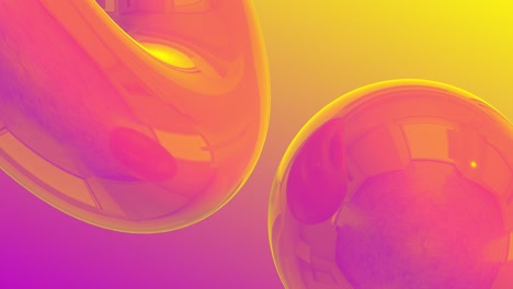 neon pink shapes moving. abstract 3d animation.