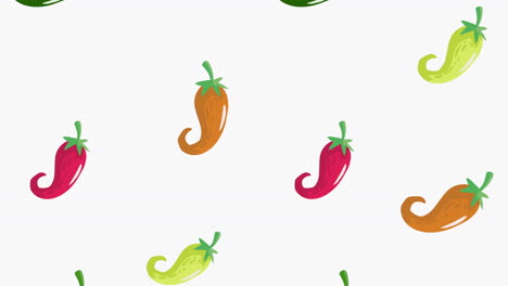 red chili peppers pattern animation