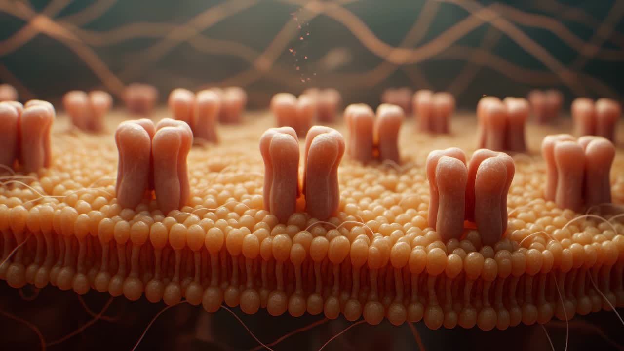 Transporte molecular a través de canales de proteínas en una membrana celular