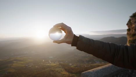 glass ball in sunlight