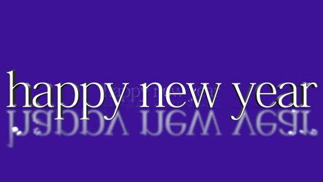 rolling happy new year text on purple gradient