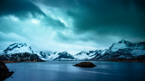 cinematic, dramatic and brooding timelapse in the lofoten islands