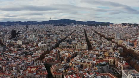 aerial view of barcelona cityscape