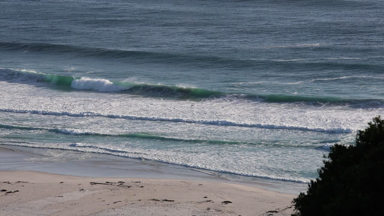 Waves rolling in along the west coast of Southern Africa