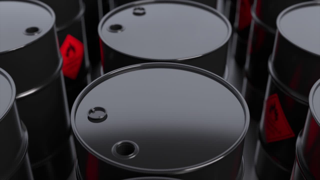 쌓인 석유 배럴