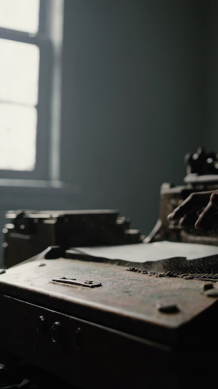 Vintage Typewriter in an Old Room