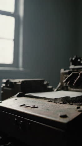 vintage typewriter in an old room