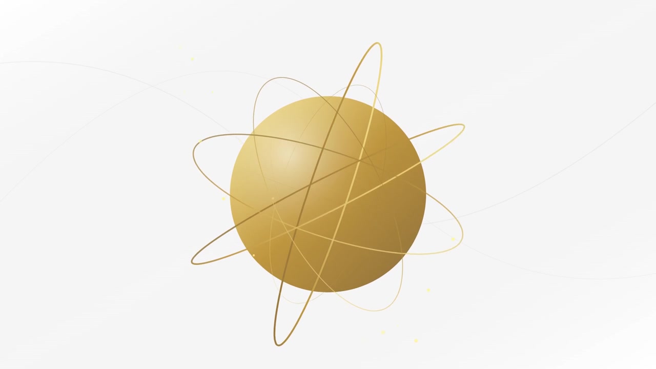 Abstract Golden Sphere Rotating with Orbital Rings