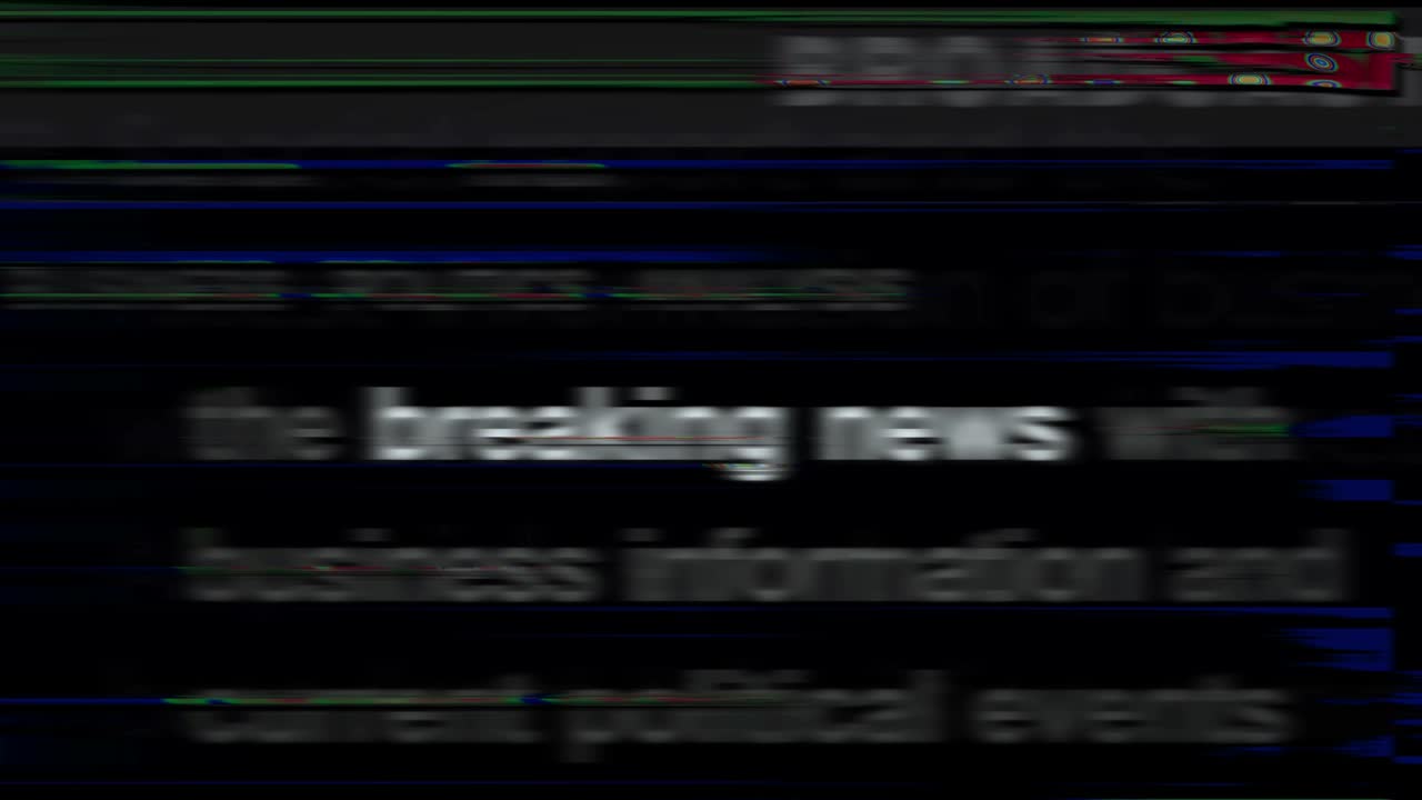 Headline titles media with Breaking news and information seamless looped animation