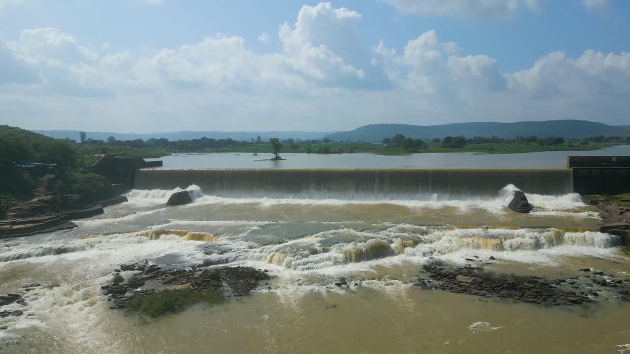 Waterfall Rajdari Devdari and Latif Shah Dam Aerial View