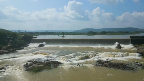 waterfall rajdari devdari and latif shah dam aerial view