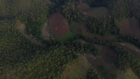 mountainous terrain aerial
in north of thailand