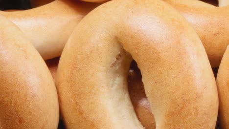 dry little bagels. drying close-up. drying bagel bun.